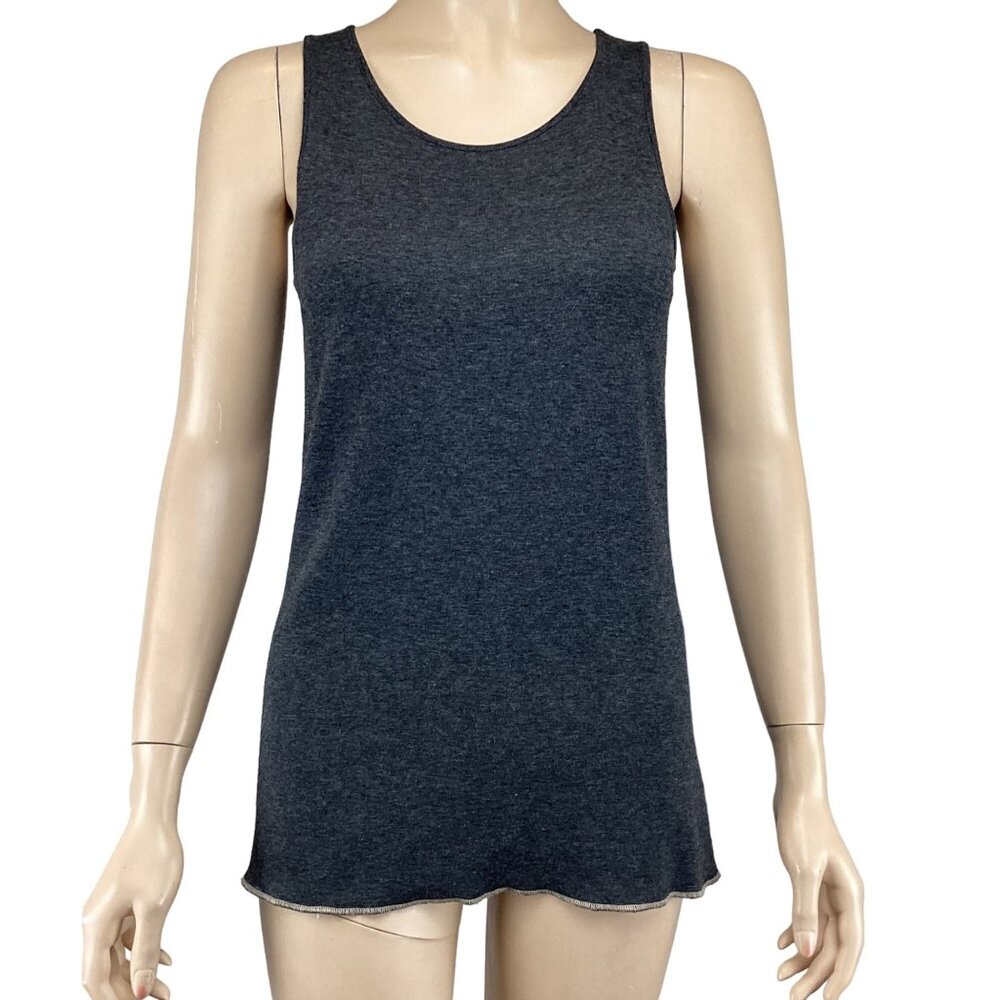 Yansi Fugel Reversible Tank Top Size Small‎ Grey & Tan Sleeveless